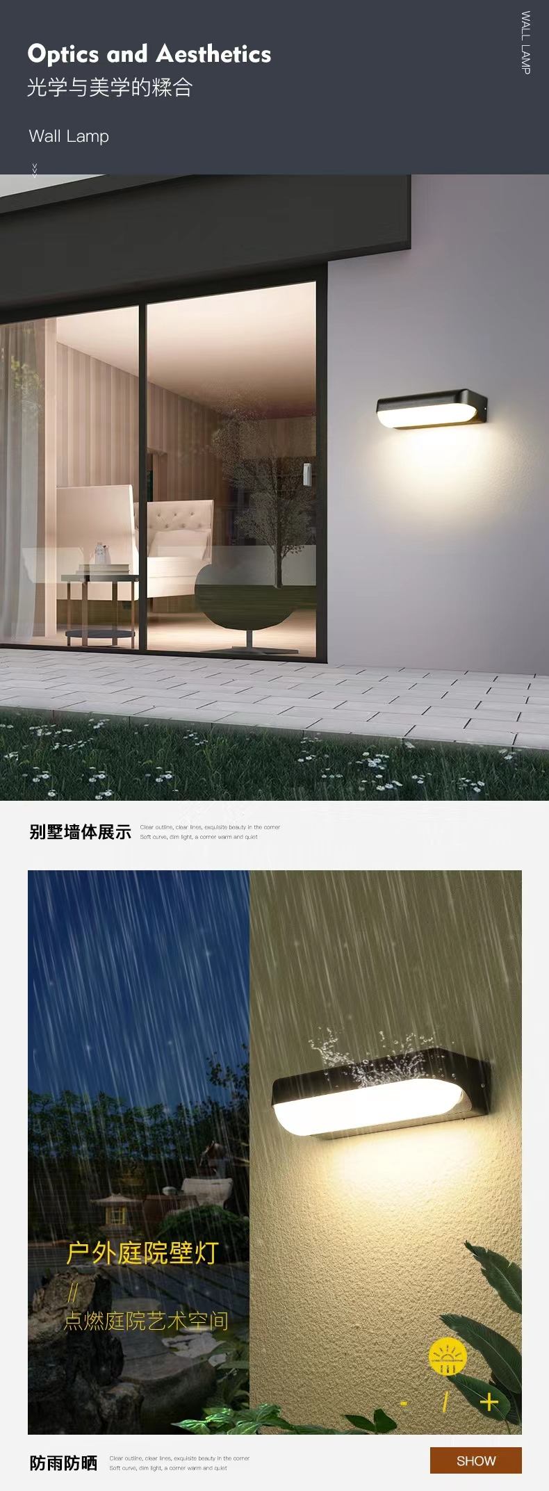 Led Wall Lamp Aluminum Outdoor IP65 Waterproof Up Down Wall Light For Home Stair Bedroom Bedside Bathroom Corridor Lighting