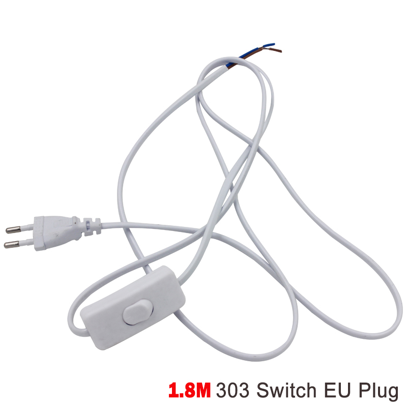 Line Cable 303 /304 /317 /301 Dimmer Power Cord /Double Button Switch EU Plug Wire For LED Bulb/Desk Light Luminary USA