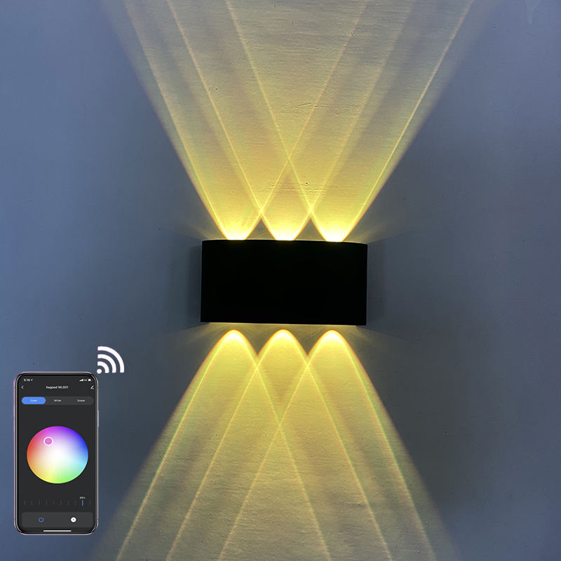 Indoor Wall Light APP Remote Control Bluetooth-compatible Dimmable LED Wall Lamp RGBW Used For Holiday Decoration AC85-265V