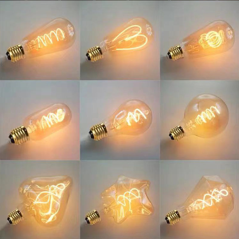 E27 Tungsten Bulb Various Style St64 Vintage Retro Decorative Bulb Lamp 220v Silk 40W Warm Yellow Bulb Lamp