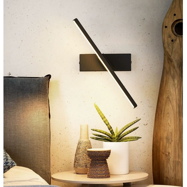 Modern LED Wall Lamps 330 Rotatable 6W AC85V-265V Wall Sconce black Lamp Aisle indoor decoration Lighting