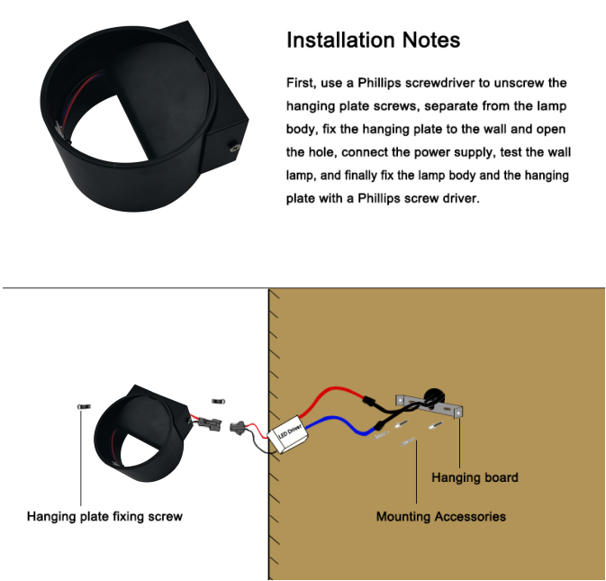 5W RGB Circle Ring wall light for indoor decorating brighten lights Black/White LED wall lamp up and down light