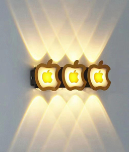 6W Outdoor Waterproof Wall Lamp Apple Pattern Decorative Lamp Led Night Light Wall Sconce Modern Up And Down Wall Light Garden