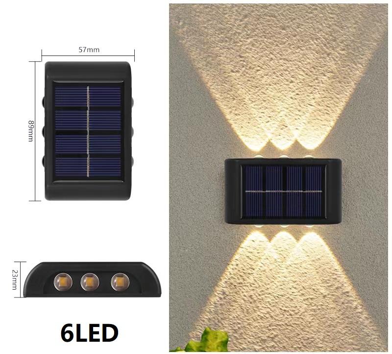 4LED 6LED 8LED 10LED 12LED 16LED up and down solar wall light outdoor decoration garden courtyard home wall light waterproof