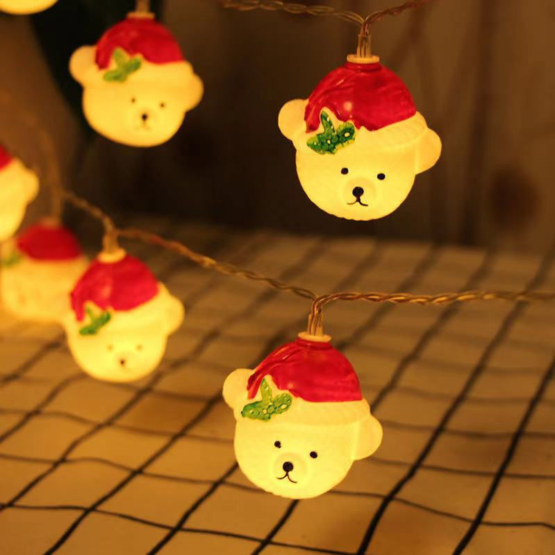 LED Christmas Decoration Light New Year Room Decor Garland Holiday Ornaments Outdoor Garden Decor String Lamp Santa Claus Lights