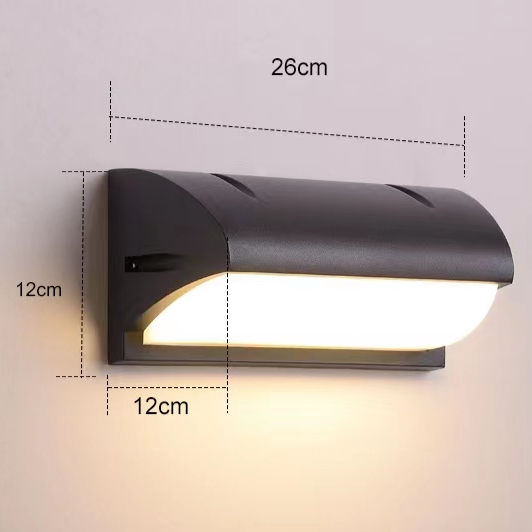 12W LED outdoor wall lamp Waterproof led wall light simple aisle stairs courtyard light balcony wall light super bright