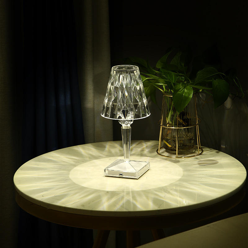 Bedside Table LED Touch Control Night Light Modern Crystal Table Lamp LED Rose Lights Indoor Lighting LED Desk Lamp
