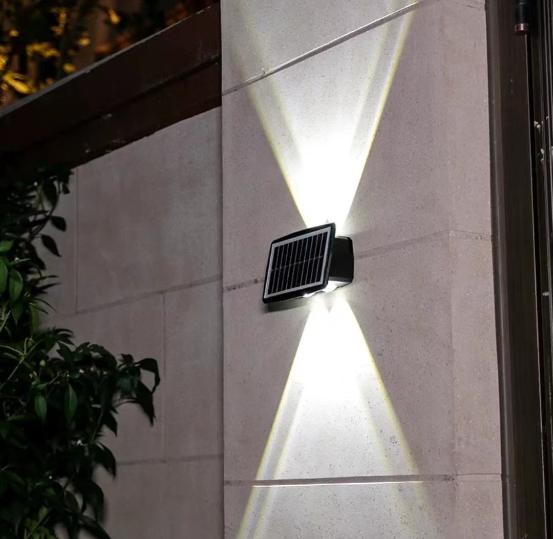 4LEDSolar Wall Light Outdoor Waterproof LED Wall Lights for Courtyard Street Landscape Garden Decor Lamp Solar Outdoor Wall Lamp