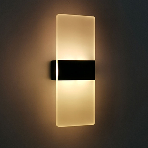 6W Acrylic Wall Lamp Round Acrylic Wall Lamp Rectangular Acrylic Wall Lamp LED Wall Sconces Lamp for Living Room Bedroom Hotel Restaurant Lighting