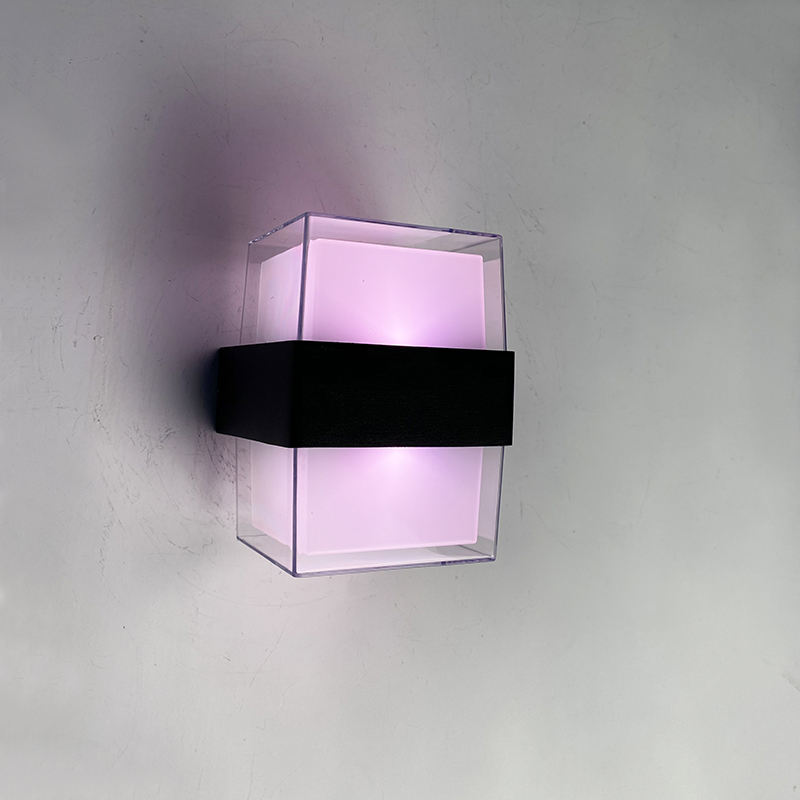 Tuya APP Smart light Acrylic waterproof wall light square IP65 waterproof colorful fashionable decorative wall lamp
