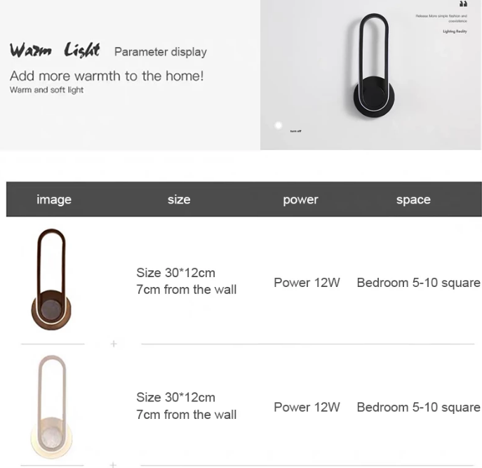 Rotatable Touch Bedroom Wall Lamp Bedside Indoor Living Room Led Wall Lights Fixture Stair Light Hagood decorative lamparas