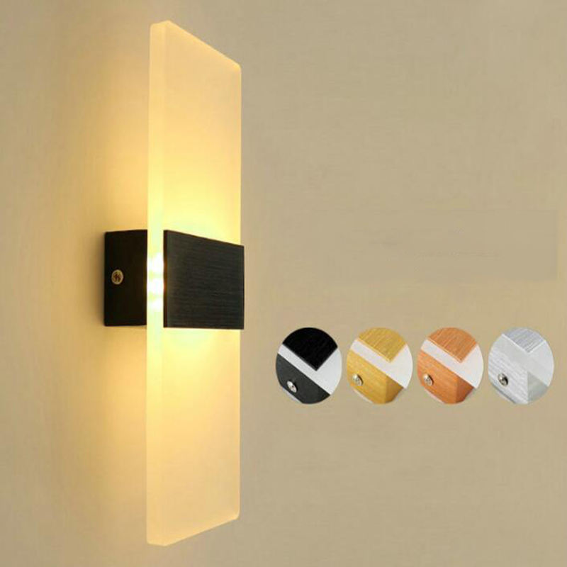 LED Acrylic Wandlamp Modern Indoor Acrylic Lights AC 85-265V LED Wall Mounted Sconce Light 6W For Hotel Rooms Using stage