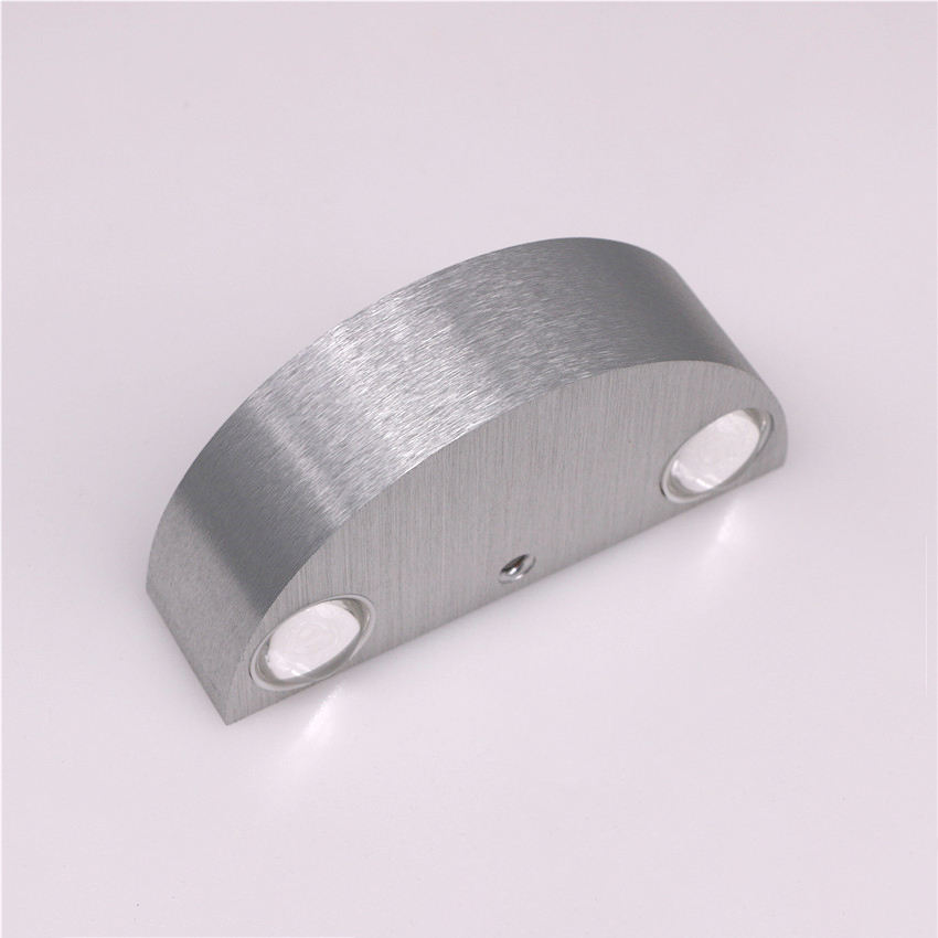 Semicircle 3W LED Wall Lamp Aluminum Up Down Wall lights for Bedroom Bedside Corridor Living Room