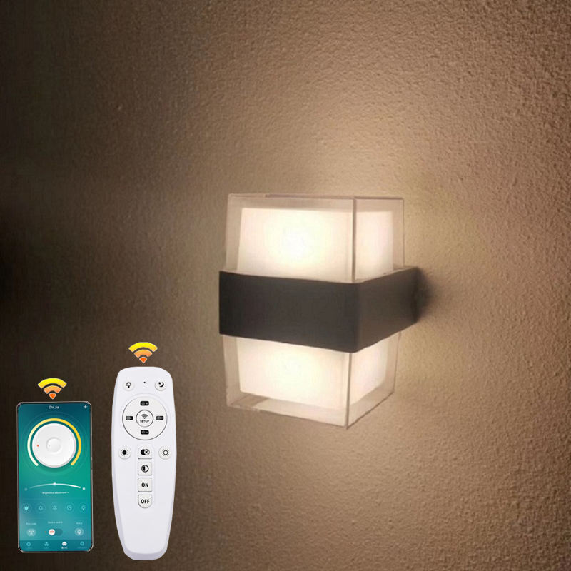 2.4G LED Three Color Temperature Remote Control Wall Lamp