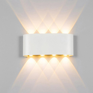 Modern LED Aluminum Outdoor Indoor Ip65 Up And Down For Home Stairs Room Bedside Bathroom Light White Or Black LED Wandlamp
