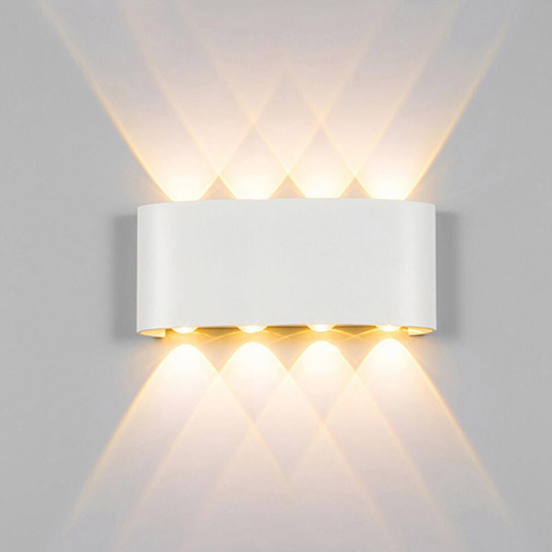 Modern LED Aluminum Outdoor Indoor Ip65 Up And Down For Home Stairs Room Bedside Bathroom Light White Or Black LED Wandlamp