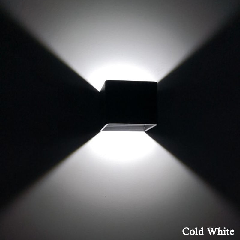 Black Ceramic 3W Cube Led Wall Lamp Up And Down for Indoor Decrotaion with Factory Price Wall Lamp Modern Lighting