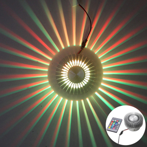 RGB Wall Light Round Sunflower 3W Aluminum 85-265V for Indoor Home Bar Living Room Corridor Hotel Wall Light Colorful
