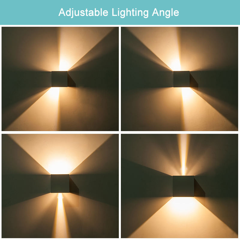 Dimmable Waterproof IP65 Reading Wall Lights Square Cube LED Wall Lamp Up And Down Factory Outlet Decora Safety Reasonable Price