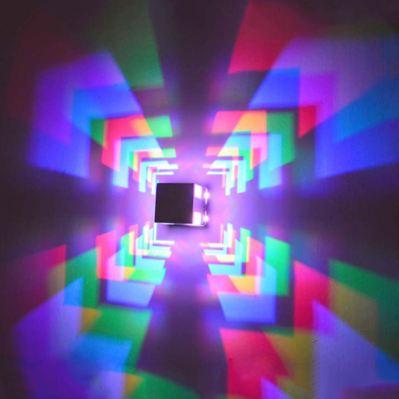 3W LED Wall Sconce AC85-265V Novelties Square Hole Luminous Wall Lamps for loft stairs Decoration