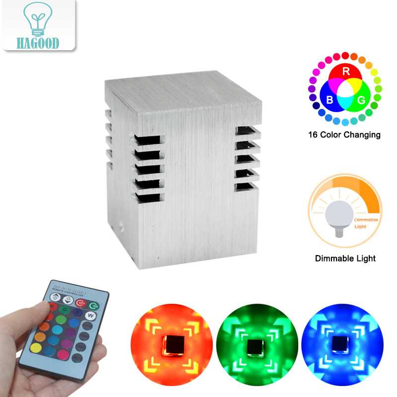 3W LED Wall Sconce AC85-265V Novelties Square Hole Luminous Wall Lamps for loft stairs Decoration