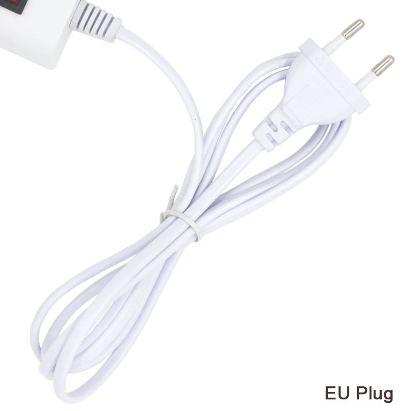 1.5m Wire 2/4-pin Fixture White EU Plug Tester LED Lamp Adapter Switch High Quality for Led Driver Chip Lamp Light Strip