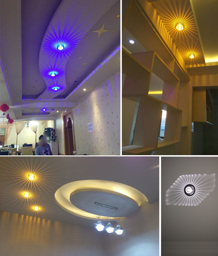 Super nice Sunflower 3W RGB AC 220V KTV Ceiling LED wall lampled light strips indoor