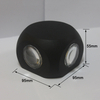 Led Wall Light 4W Outdoor Led Waterproof Building Exterior Gate Balcony Garden Yard