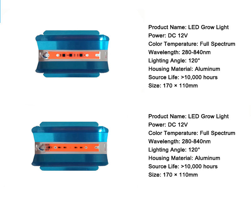 LED Grow Lights 20W 30W 50W 80W UV LED Plant Grow Light Full Spectrum AC110V/220V/DC12V for Indoor Cultivation
