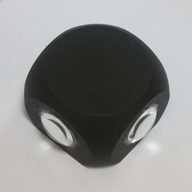 High Bright Black 4W Outdoor Wall Sconce for Hotel Garden Waterproof IP65