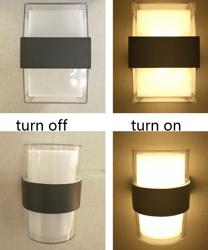 New Round 6W Acrylic Waterproof Led Wall Lamp Garden Outdoor Decoration Front Door Lighting Sconce