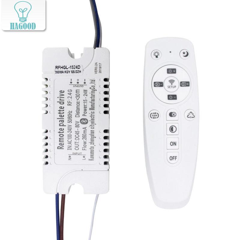 2.4G WIFI Safety Plastic Driver 15-24W Bluetooth Connection Lighting Power Transformer AC100-240VLED Ceiling Light Fixture