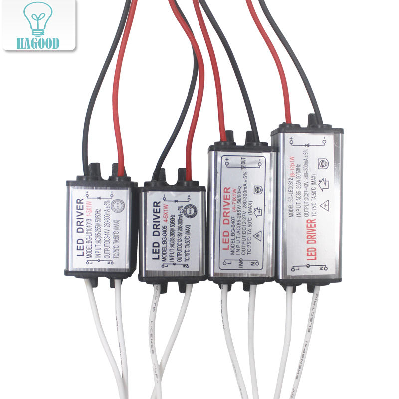 1-12W IP65 Waterproof LED Light Driver AC85-265V DC3-43V LED Transformer Power Supply Adapter for Outdoor Led Lamp/Chips