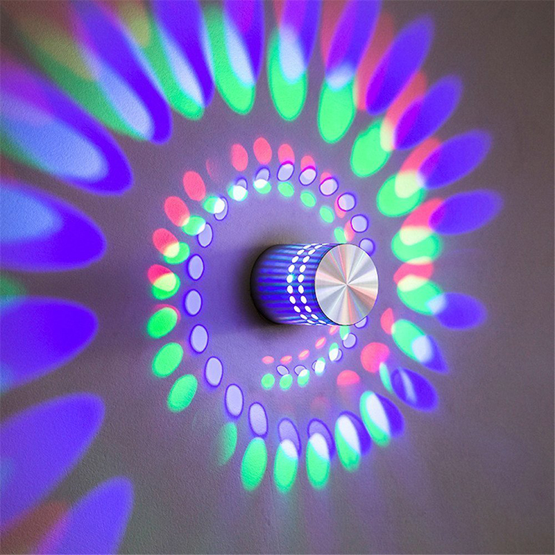 3W 1W LED Wall Lamp Spiral Bedroom Bedside Wall Light Indoor Led Sconce Fixture Living Room Decoration