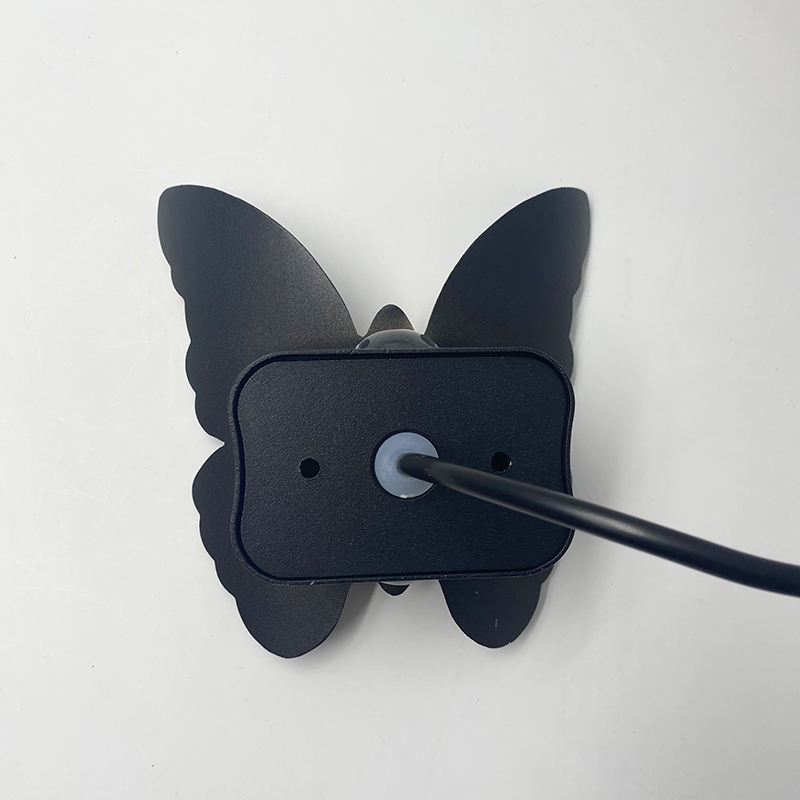 NEW 6W High quality lamp fancy Butterfly Waterproof Lamp Black Gold Shell wall lamp and outdoor nightlight