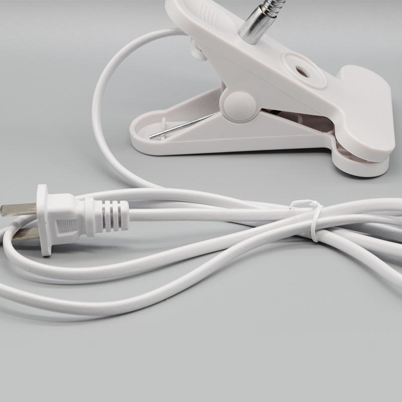 360 Degrees Flexible Desk Lamp Holder E27 Base Light Socket Gooseneck Clip-On Cable with On Off Switch Plug for Night Light Bulb
