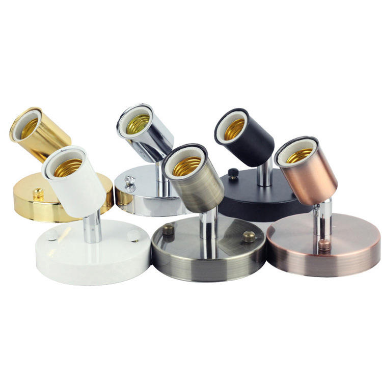 Polished Metal Desktop Lamp Base Ceramic Base Holder 6 ft Cord On/off Switch Plug E26/e27 Screw Base Ideal for CFL Lamp