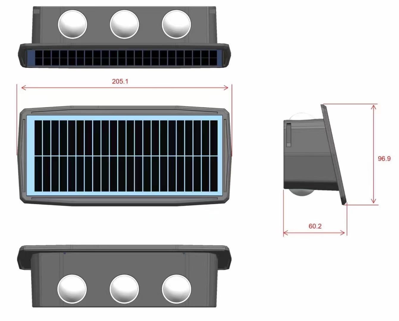 New Solar Wall Light Outdoor Waterproof LED Wall Lights for Courtyard Street Landscape Garden Decor Lamp Solar Outdoor Wall Lamp