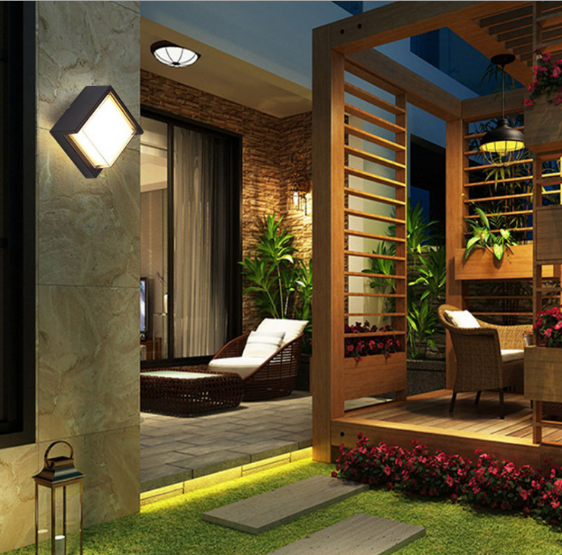 Decorative led lamp Acrylic square wall lighting indoor waterproof wall lamp with Aluminum outdoor nightlight