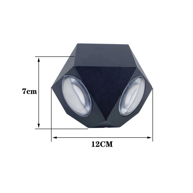 China manufacture home external 3000-6000k 12W Diamond shape indoor IP65 decoration led wall light outdoor Source manufacturer
