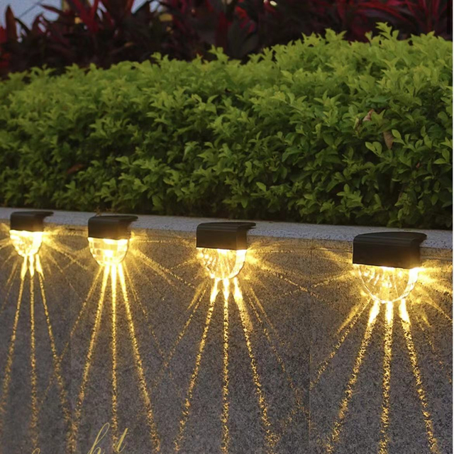Warm light +RGB color LED Solar Lamp Path Stair Solar Power Balcony Light Outdoor Garden Lights solar light solar lamp