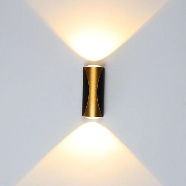 Led Wall Light IP65 Aluminum Modern Surface Mount Indoor Outdoor Sconce Landscape Garden Wall Lamp 360 Degree