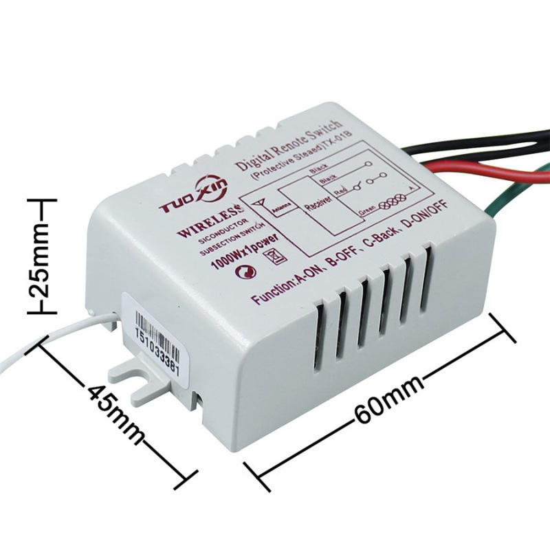Wireless Remote Control Switch Smart Home Crystal Lamp Segment Controller 3-way Digital LED Light Digital Switch Wholesale