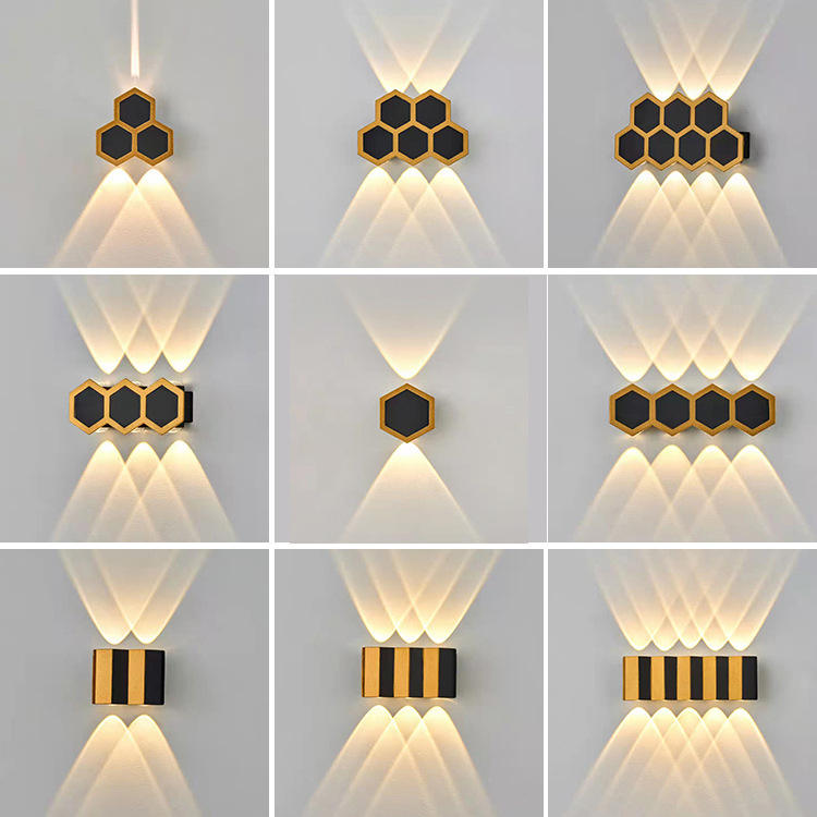 Hagood Rebow drop shipping modern minimalist white quantum honeycomb wall lamp touch sensitive modern wall lamp minimalist