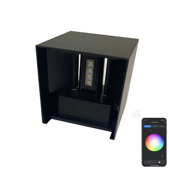 9W Waterproof Wandlamp HG Wall Mounted LED Wall Lamp RGB Bedside Color Wifi Changing Google Assistant And Amazon Alexa