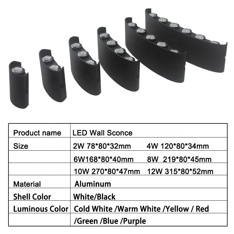6W Cheap Factory Price Wall Light Up And Down Night Light Wall Lamp Light for 100% Safety European-american Style