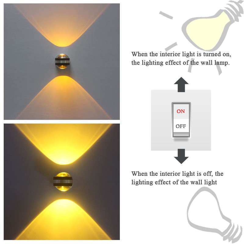 Crystal wall lamp