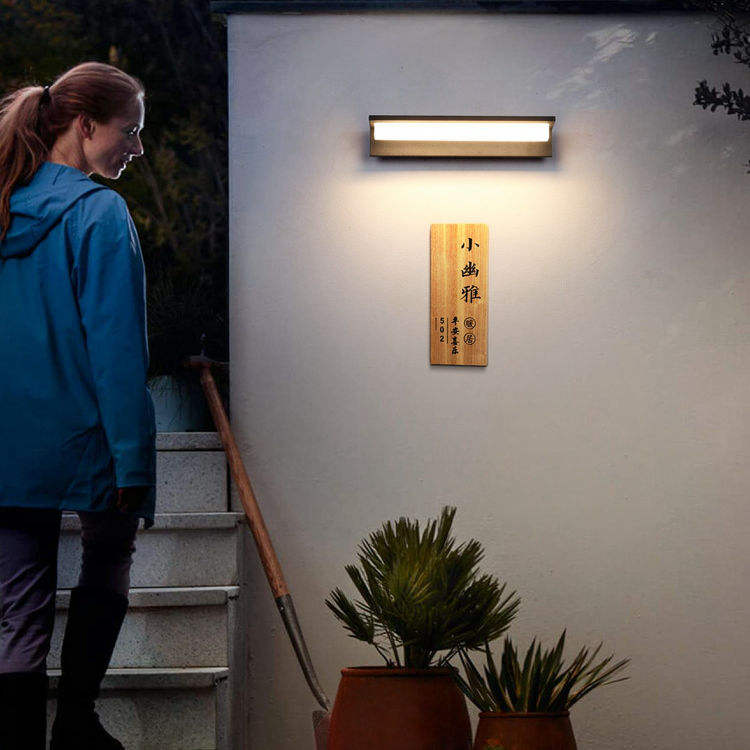 Outdoor Wandlamp Waterdichte LED Lange Moderne IP65 Licht Tuin Binnenplaats Balkon Blaker Armatuur 110V 220V outdoor wall sconce