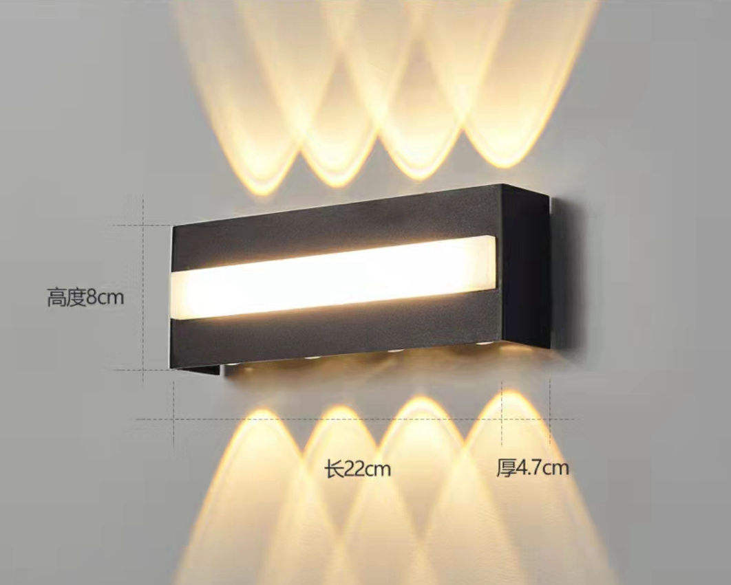 Waterproof Strip Wall Panel Light Highlight Luxury Garden Wall Lights Wall Mount Lighting Aluminum Landscape Garden Outdoor
