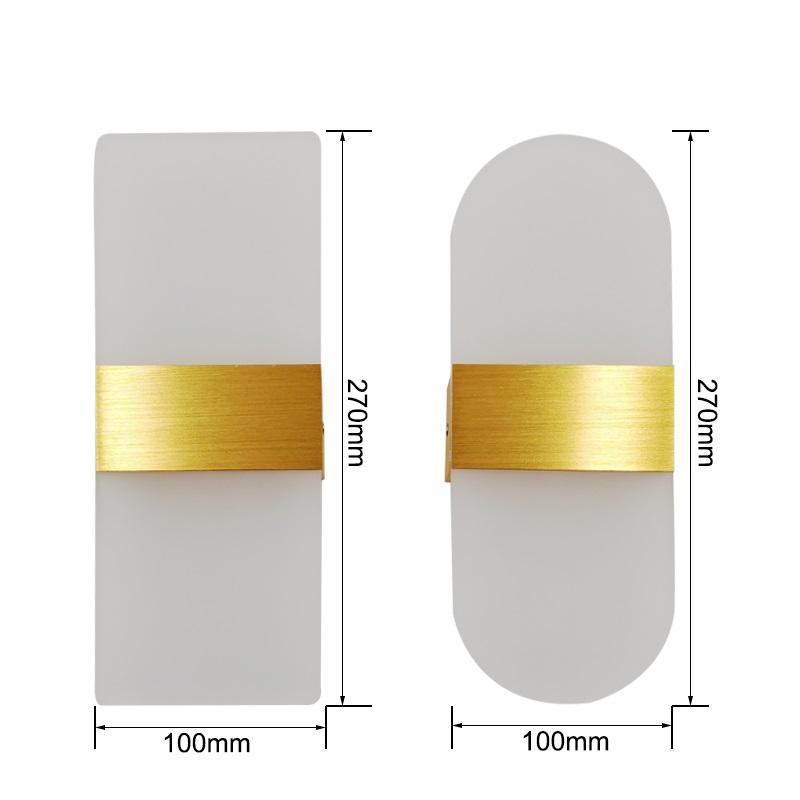 High Quality Lamp Indoor Wall Lamps With BOM/One-stop Service Right angle Golden Acrylic wall lamp